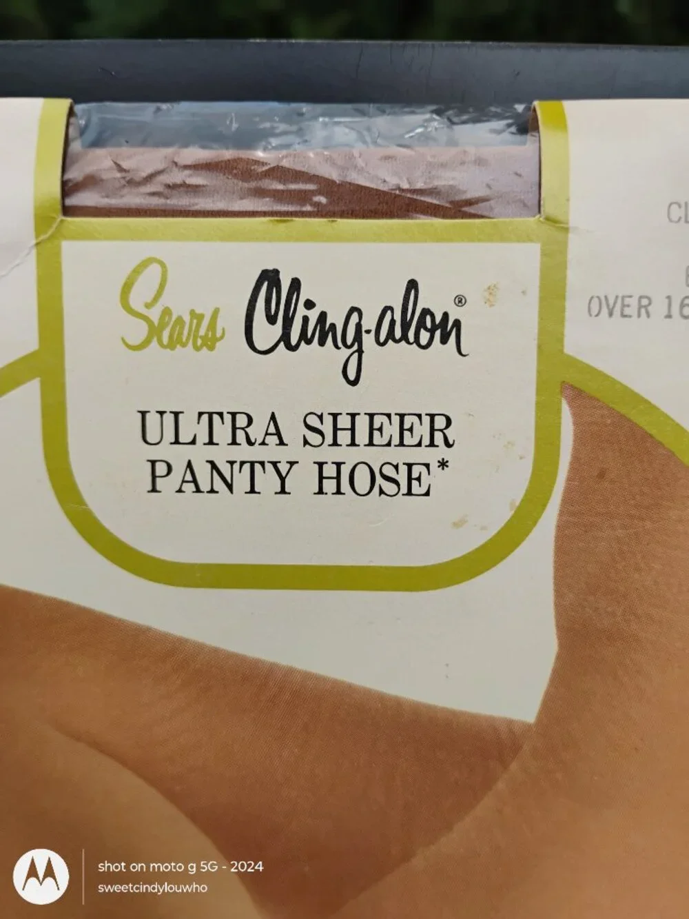 Sears Best Cling-alon ultra sheer panty hose NIP 70s new old stock Toast XL size